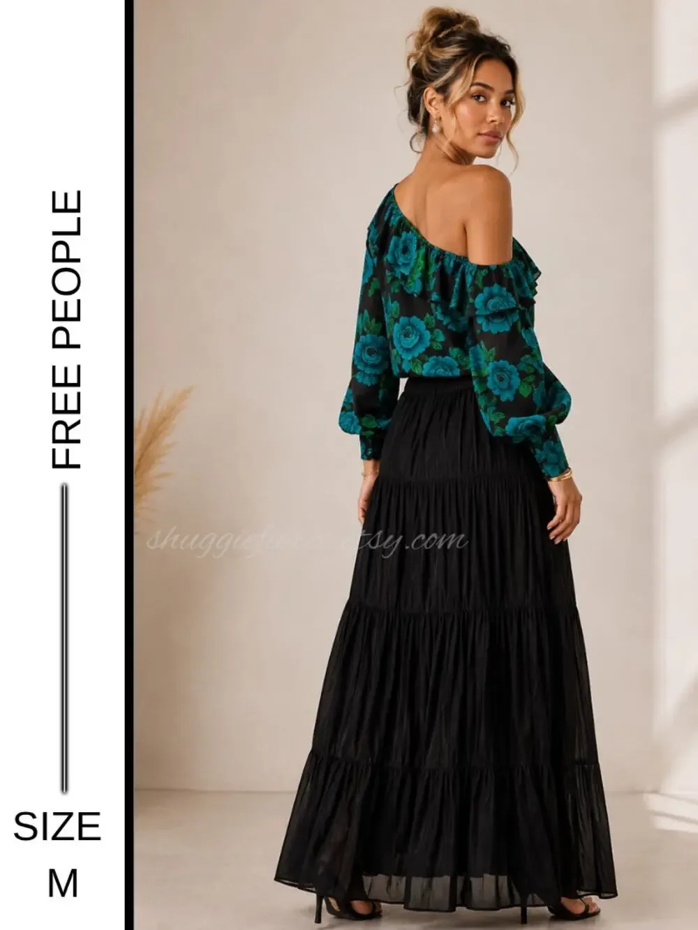 🌿  MSRP: $108 | ✨ FREE PEOPLE Knights Floral One-Shoulder Blouse | NWT Size M ✨